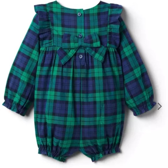 BABY PLAID RUFFLE ROMPER - Picture 10 of 11